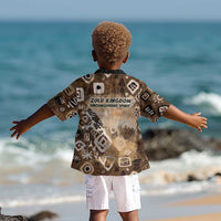 Shaka Zulu Kid Hawaiian Shirt Monochrome Portrait Zulu Kingdom Heritage Unconquered Spirit Warrior Legacy Theme - Wonder Print Shop