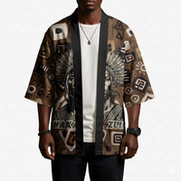 Shaka Zulu Kimono Monochrome Portrait Zulu Kingdom Heritage Unconquered Spirit Warrior Legacy Theme - Wonder Print Shop