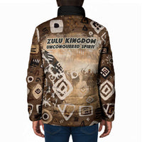 Shaka Zulu Padded Jacket Monochrome Portrait Zulu Kingdom Heritage Unconquered Spirit Warrior Legacy Theme - Wonder Print Shop