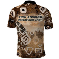 Shaka Zulu Polo Shirt Monochrome Portrait Zulu Kingdom Heritage Unconquered Spirit Warrior Legacy Theme - Wonder Print Shop