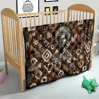 Shaka Zulu Quilt Monochrome Portrait Zulu Kingdom Heritage Unconquered Spirit Warrior Legacy Theme - Wonder Print Shop