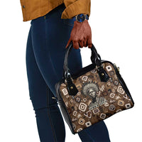 Shaka Zulu Shoulder Handbag Monochrome Portrait Zulu Kingdom Heritage Unconquered Spirit Warrior Legacy Theme - Wonder Print Shop