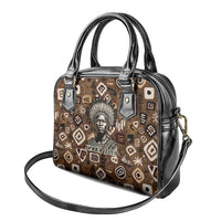 Shaka Zulu Shoulder Handbag Monochrome Portrait Zulu Kingdom Heritage Unconquered Spirit Warrior Legacy Theme - Wonder Print Shop