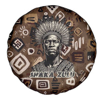Shaka Zulu Spare Tire Cover Monochrome Portrait Zulu Kingdom Heritage Unconquered Spirit Warrior Legacy Theme - Wonder Print Shop