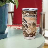Shaka Zulu Tumbler Cup Monochrome Portrait Zulu Kingdom Heritage Unconquered Spirit Warrior Legacy Theme - Wonder Print Shop