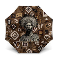 Shaka Zulu Umbrella Monochrome Portrait Zulu Kingdom Heritage Unconquered Spirit Warrior Legacy Theme - Wonder Print Shop