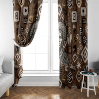 Shaka Zulu Window Curtain Monochrome Portrait Zulu Kingdom Heritage Unconquered Spirit Warrior Legacy Theme - Wonder Print Shop