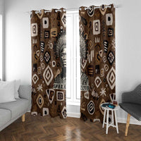 Shaka Zulu Window Curtain Monochrome Portrait Zulu Kingdom Heritage Unconquered Spirit Warrior Legacy Theme - Wonder Print Shop