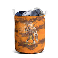 Shaka Zulu Laundry Basket Warrior Fiery Roaring Lion - Never Retreat Never Surrender African Strength and Courage - Wonder Print Shop