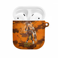 Shaka Zulu AirPods Case Warrior Fiery Roaring Lion - Never Retreat Never Surrender African Strength and Courage - Wonder Print Shop