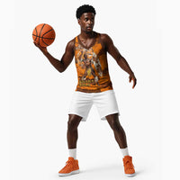 Shaka Zulu Basketball Jersey Warrior Fiery Roaring Lion - Never Retreat Never Surrender African Strength and Courage - Wonder Print Shop