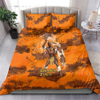 Shaka Zulu Bedding Set Warrior Fiery Roaring Lion - Never Retreat Never Surrender African Strength and Courage - Wonder Print Shop