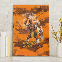 Shaka Zulu Canvas Wall Art Warrior Fiery Roaring Lion - Never Retreat Never Surrender African Strength and Courage - Wonder Print Shop