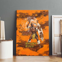 Shaka Zulu Canvas Wall Art Warrior Fiery Roaring Lion - Never Retreat Never Surrender African Strength and Courage - Wonder Print Shop