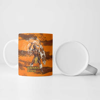 Shaka Zulu Ceramic Mug Warrior Fiery Roaring Lion - Never Retreat Never Surrender African Strength and Courage - Wonder Print Shop