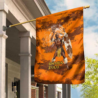Shaka Zulu Garden Flag Warrior Fiery Roaring Lion - Never Retreat Never Surrender African Strength and Courage - Wonder Print Shop