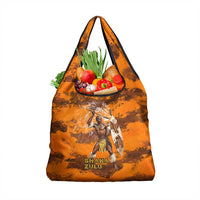 Shaka Zulu Grocery Bag Warrior Fiery Roaring Lion - Never Retreat Never Surrender African Strength and Courage - Wonder Print Shop