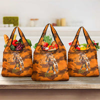 Shaka Zulu Grocery Bag Warrior Fiery Roaring Lion - Never Retreat Never Surrender African Strength and Courage - Wonder Print Shop