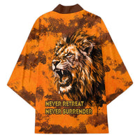 Shaka Zulu Kimono Warrior Fiery Roaring Lion - Never Retreat Never Surrender African Strength and Courage - Wonder Print Shop