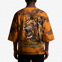 Shaka Zulu Kimono Warrior Fiery Roaring Lion - Never Retreat Never Surrender African Strength and Courage - Wonder Print Shop