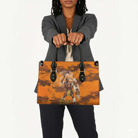 Shaka Zulu Leather Bag Warrior Fiery Roaring Lion - Never Retreat Never Surrender African Strength and Courage - Wonder Print Shop