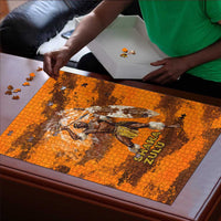 Shaka Zulu Puzzle Warrior Fiery Roaring Lion - Never Retreat Never Surrender African Strength and Courage - Wonder Print Shop