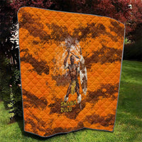 Shaka Zulu Quilt Warrior Fiery Roaring Lion - Never Retreat Never Surrender African Strength and Courage - Wonder Print Shop