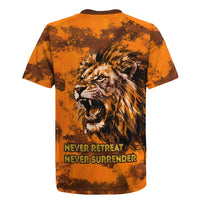 Shaka Zulu Rugby Jersey Warrior Fiery Roaring Lion - Never Retreat Never Surrender African Strength and Courage - Wonder Print Shop