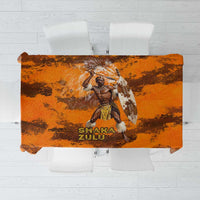 Shaka Zulu Tablecloth Warrior Fiery Roaring Lion - Never Retreat Never Surrender African Strength and Courage - Wonder Print Shop