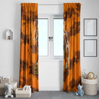 Shaka Zulu Window Curtain Warrior Fiery Roaring Lion - Never Retreat Never Surrender African Strength and Courage - Wonder Print Shop