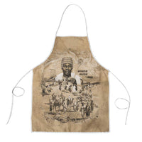 Mansa Musa Apron Sepia Map Historic Pilgrimage Empire Expedition 1324 African Royalty Legacy - Wonder Print Shop