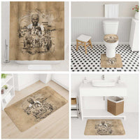 Mansa Musa Bathroom Set Sepia Map Historic Pilgrimage Empire Expedition 1324 African Royalty Legacy - Wonder Print Shop