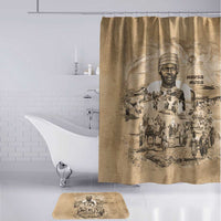 Mansa Musa Bathroom Set Sepia Map Historic Pilgrimage Empire Expedition 1324 African Royalty Legacy - Wonder Print Shop