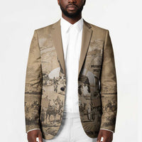 Mansa Musa Blazer Sepia Map Historic Pilgrimage Empire Expedition 1324 African Royalty Legacy - Wonder Print Shop