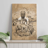 Mansa Musa Canvas Wall Art Sepia Map Historic Pilgrimage Empire Expedition 1324 African Royalty Legacy - Wonder Print Shop