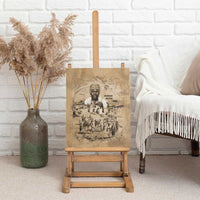 Mansa Musa Canvas Wall Art Sepia Map Historic Pilgrimage Empire Expedition 1324 African Royalty Legacy - Wonder Print Shop