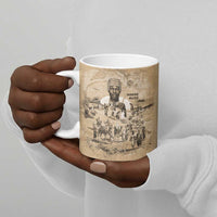 Mansa Musa Ceramic Mug Sepia Map Historic Pilgrimage Empire Expedition 1324 African Royalty Legacy - Wonder Print Shop