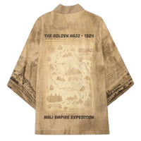 Mansa Musa Kimono Sepia Map Historic Pilgrimage Empire Expedition 1324 African Royalty Legacy - Wonder Print Shop
