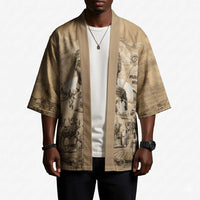 Mansa Musa Kimono Sepia Map Historic Pilgrimage Empire Expedition 1324 African Royalty Legacy - Wonder Print Shop