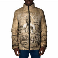 Mansa Musa Padded Jacket Sepia Map Historic Pilgrimage Empire Expedition 1324 African Royalty Legacy - Wonder Print Shop