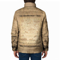 Mansa Musa Padded Jacket Sepia Map Historic Pilgrimage Empire Expedition 1324 African Royalty Legacy - Wonder Print Shop