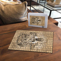 Mansa Musa Puzzle Sepia Map Historic Pilgrimage Empire Expedition 1324 African Royalty Legacy - Wonder Print Shop