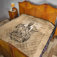 Mansa Musa Quilt Sepia Map Historic Pilgrimage Empire Expedition 1324 African Royalty Legacy - Wonder Print Shop