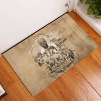 Mansa Musa Rubber Doormat Sepia Map Historic Pilgrimage Empire Expedition 1324 African Royalty Legacy - Wonder Print Shop