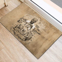Mansa Musa Rubber Doormat Sepia Map Historic Pilgrimage Empire Expedition 1324 African Royalty Legacy - Wonder Print Shop