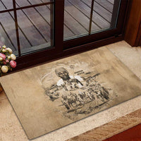 Mansa Musa Rubber Doormat Sepia Map Historic Pilgrimage Empire Expedition 1324 African Royalty Legacy - Wonder Print Shop