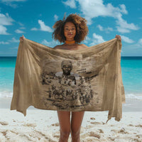 Mansa Musa Sarong Sepia Map Historic Pilgrimage Empire Expedition 1324 African Royalty Legacy - Wonder Print Shop