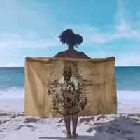 Mansa Musa Sarong Sepia Map Historic Pilgrimage Empire Expedition 1324 African Royalty Legacy - Wonder Print Shop