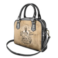 Mansa Musa Shoulder Handbag Sepia Map Historic Pilgrimage Empire Expedition 1324 African Royalty Legacy - Wonder Print Shop