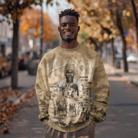 Mansa Musa Sweatshirt Sepia Map Historic Pilgrimage Empire Expedition 1324 African Royalty Legacy - Wonder Print Shop